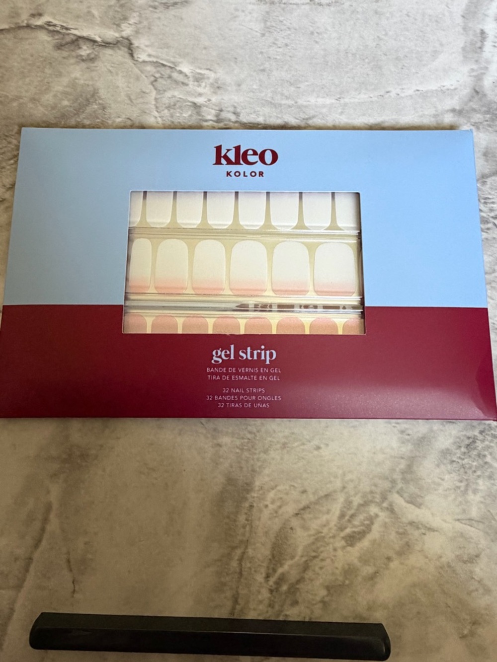 Kleo Kolor Gel Nail Strips - Ombre Pink & Cream